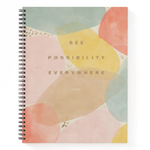 カラフル引用文抽象芸術図形スパイラルノートブック