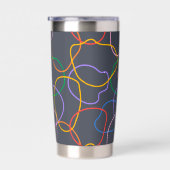 カラフル形オーガニック形モノグラム 保温保冷タンブラー (右面)