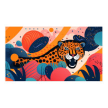 カラフル形環境で斑点のある動物