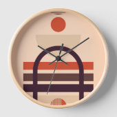 カラフル形芸術的組成 壁時計 (正面)