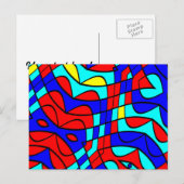 カラフル形 ポストカード (正面/裏面)