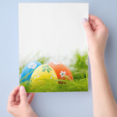 カラフル復活祭の卵 チラシ (手)
