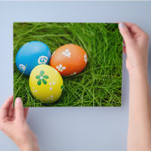 カラフル復活祭の卵 チラシ (手)