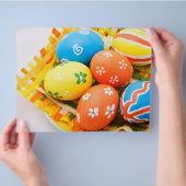 カラフル復活祭の卵 チラシ (手)