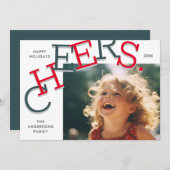 カラフル応援!シンプルクリスマス シーズンカード (正面/裏面)