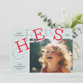 カラフル応援!シンプルクリスマス シーズンカード (スタンド正面)