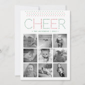 カラフル応援 |休日の写真コラージュ シーズンカード (正面)