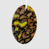 カラフル恐竜の化石 オーナメント (正面)