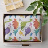 カラフル恐竜の継ぎ目のない模様 薄葉紙 (ギフト)