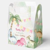 カラフル恐竜の誕生パーソナライズされた党名 フェイバーボックス (オープン)