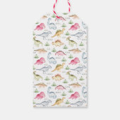 カラフル恐竜の誕生感謝していパーティー ギフトタグ (裏面)