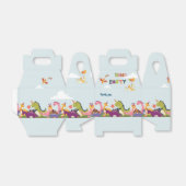 カラフル恐竜の誕生日パーティーのお願い フェイバーボックス (折り畳みなし)