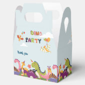 カラフル恐竜の誕生日パーティーのお願い フェイバーボックス (オープン)