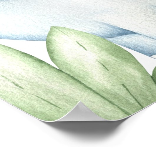 カラフル恐竜の誕生日パーティー歓迎サイン ポスター (角)