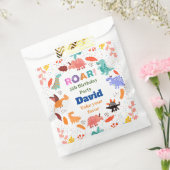 カラフル恐竜をテーマにした誕生日パーティー フェイバーバッグ (封をした状態)