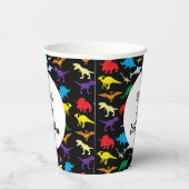 カラフル恐竜ワイルドワン子供の誕生日パーティー 紙コップ (右)