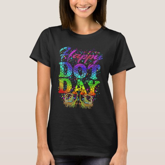 カラフル恐竜国際的のペット Tシャツ (正面)