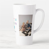 「カラフル愛するおじいちゃん」文字とカスタム写真 カフェラテマグ (右)