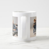 「カラフル愛するおじいちゃん」文字とカスタム写真 ジャンボコーヒーマグカップ (裏面)