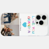 「カラフル愛するおじいちゃん」文字とカスタム写真 Case-Mate iPhoneケース (裏面 (横))