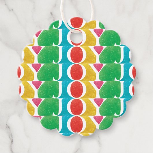 カラフル愛の平和の喜びフォトフレーム フェイバータグ (正面)