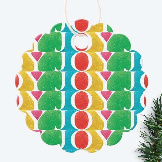 カラフル愛の平和の喜びフォトフレーム フェイバータグ