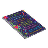 カラフル感動的おもしろい引用文 ノートブック (右側)