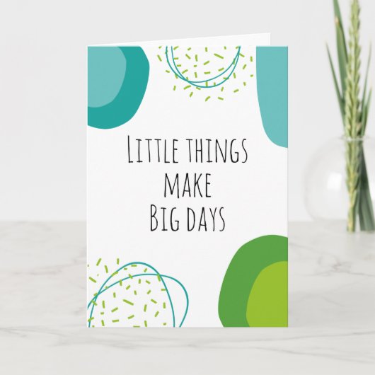 カラフル感動的やる気を起こさせる引用文 カード (正面)