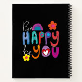 カラフル感動的幸せカスタム ノートブック (裏面)