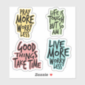 カラフル感動的引用文 シール (シート)