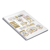 カラフル感動的引用文 ノートブック (右側)