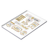 カラフル感動的引用文 ノートブック (左側)