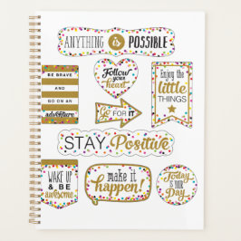 カラフル感動的引用文 プランナー手帳