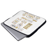 カラフル感動的引用文 ラップトップスリーブ (正面下部)