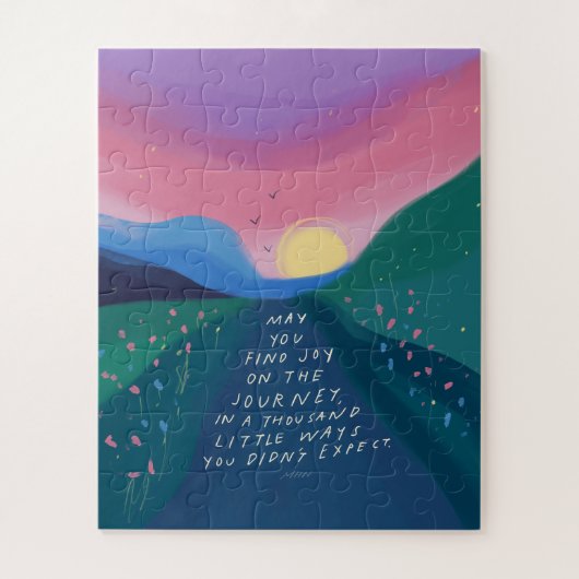 カラフル感動的引用文、旅行、勉強 ジグソーパズル (縦)