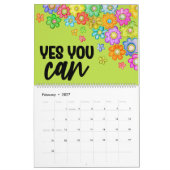 カラフル感動的植物学 カレンダー (2月 2027)