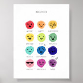 カラフル感覚グラフプリント ポスター (正面)