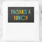 カラフル感謝していありがとう 長方形シール (バッグ)