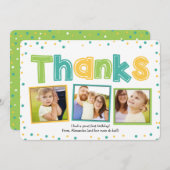 カラフル感謝してい水玉模様 |サンキューカード サンキューカード (正面/裏面)