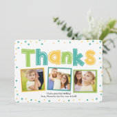 カラフル感謝してい水玉模様 |サンキューカード サンキューカード (スタンド正面)