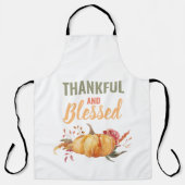 カラフル感謝と賛美はかぼちゃの贈り物 エプロン (正面)