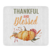 カラフル感謝と賛美はかぼちゃの贈り物 カッティングボード (正面)