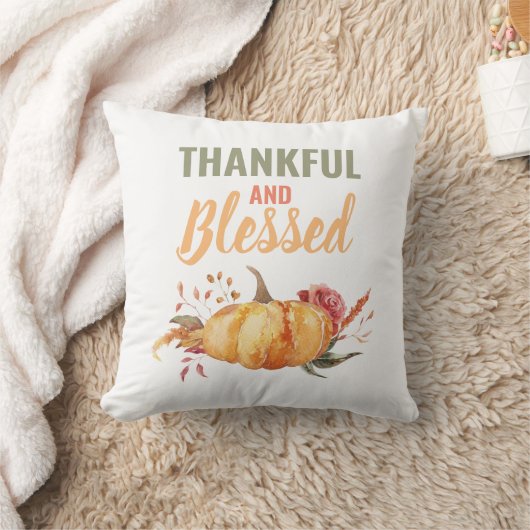 カラフル感謝と賛美はかぼちゃの贈り物 クッション (ブランケット)