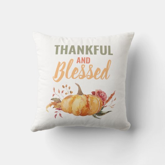 カラフル感謝と賛美はかぼちゃの贈り物 クッション (裏面)