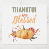 カラフル感謝と賛美はかぼちゃの贈り物 ビールラベル (シングルラベル)