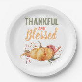 カラフル感謝と賛美はかぼちゃの贈り物 ペーパープレート (正面)