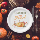 カラフル感謝と賛美はかぼちゃの贈り物 ペーパープレート