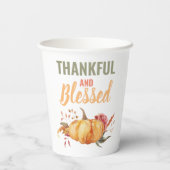 カラフル感謝と賛美はかぼちゃの贈り物 紙コップ (裏面)