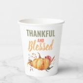 カラフル感謝と賛美はかぼちゃの贈り物 紙コップ (正面)