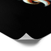 カラフル懸命パステルスケッチ中国のフードッグ ポスター (角)